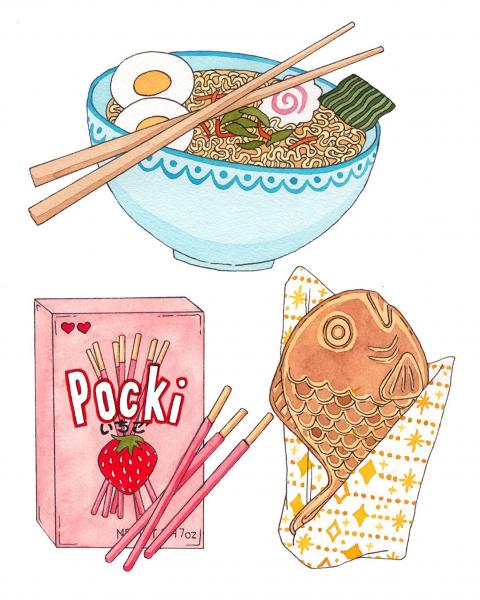 Japanese Snacks Stickers