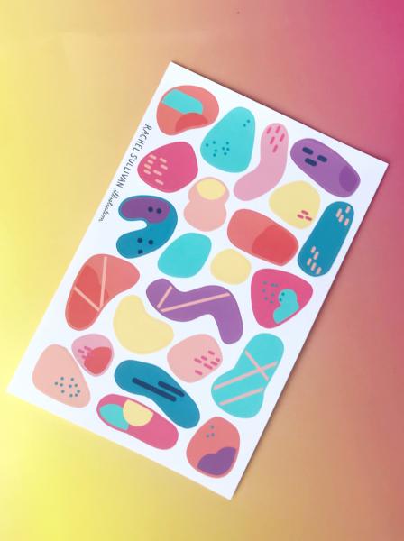 Pastel Shapes Sticker Sheets picture