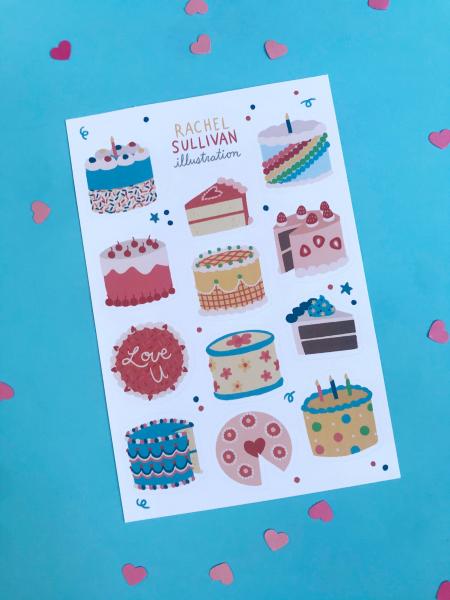 Cake Sticker Sheets