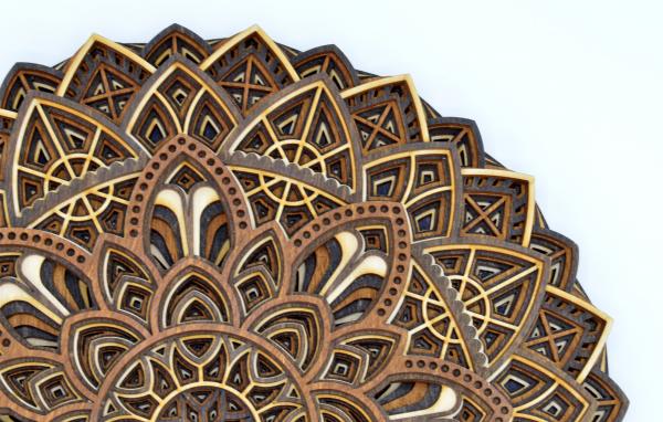 Small Wood Tones Round Mandala #10 picture