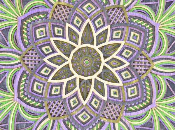 Large Mardi Gras Mandala #13 picture