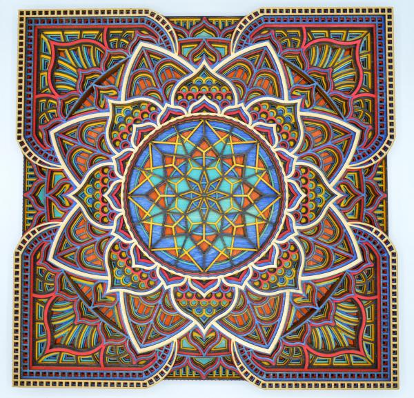 Large Primary Colors Mandala #52