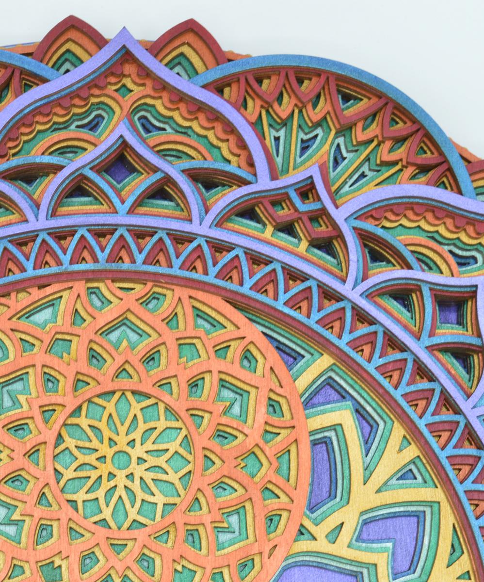 Large Metallic Rainbow Yin Yang Mandala picture