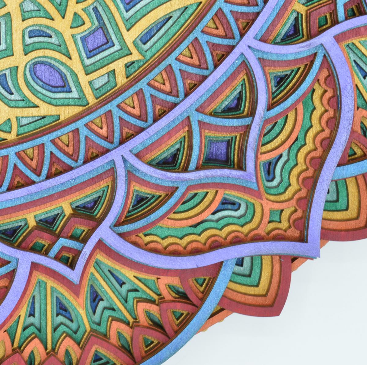 Large Metallic Rainbow Yin Yang Mandala picture