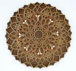 Small Wood Tones Round Mandala #10