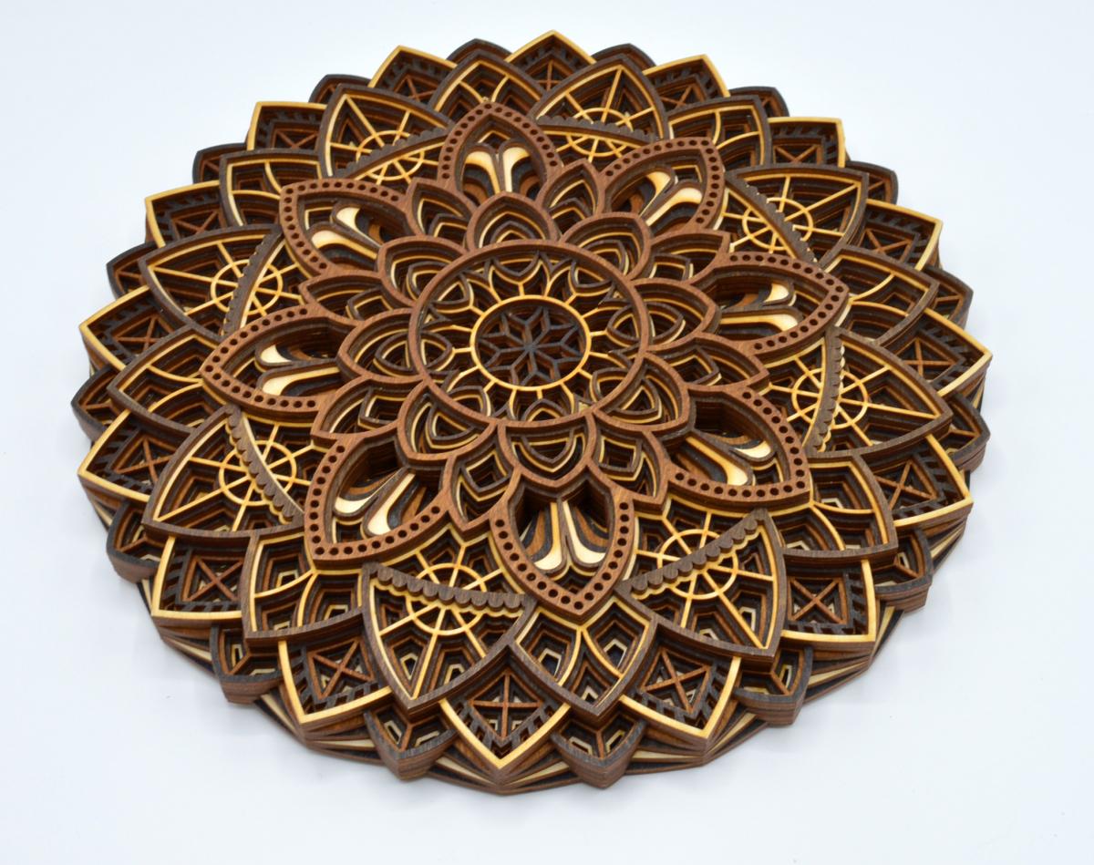 Small Wood Tones Round Mandala #10 picture