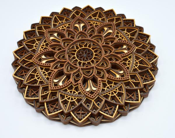 Small Wood Tones Round Mandala #10 picture