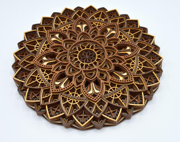 Small Wood Tones Round Mandala #10 picture