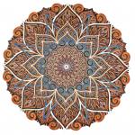 Large Blues and Oranges Mandala #19