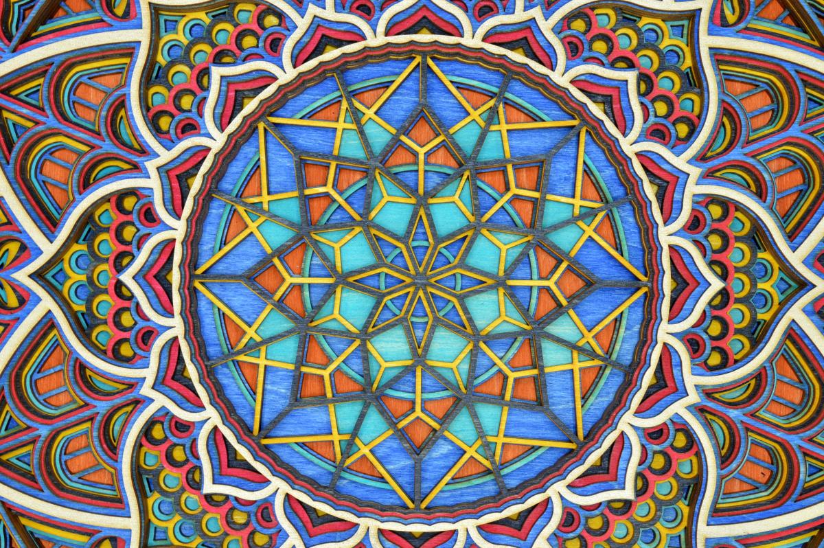 Large Primary Colors Mandala #52 picture