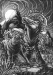 The Chariot TTWG Tarot Scratchboard