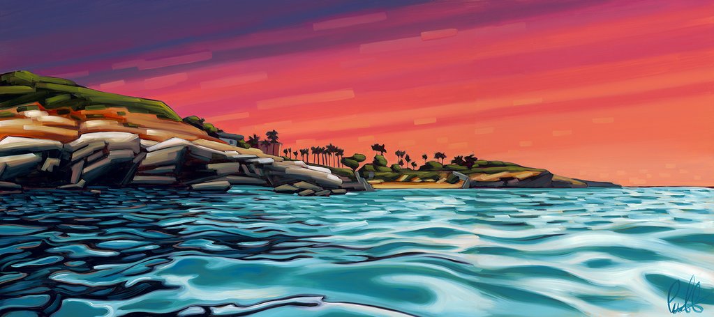 Radiant Light Over La Jolla Cove LIMITED-EDITION CANVAS GICLEE