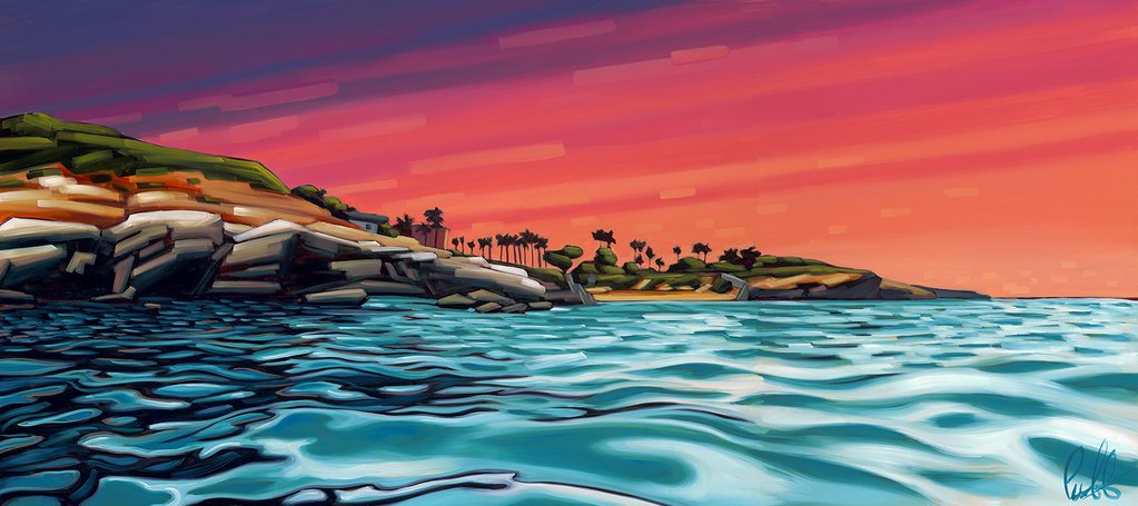 Radiant Light Over La Jolla Cove LIMITED-EDITION CANVAS GICLEE picture