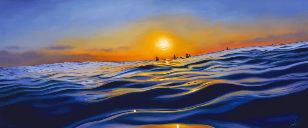 Sunset Surf LIMITED-EDITION CANVAS GICLEE picture