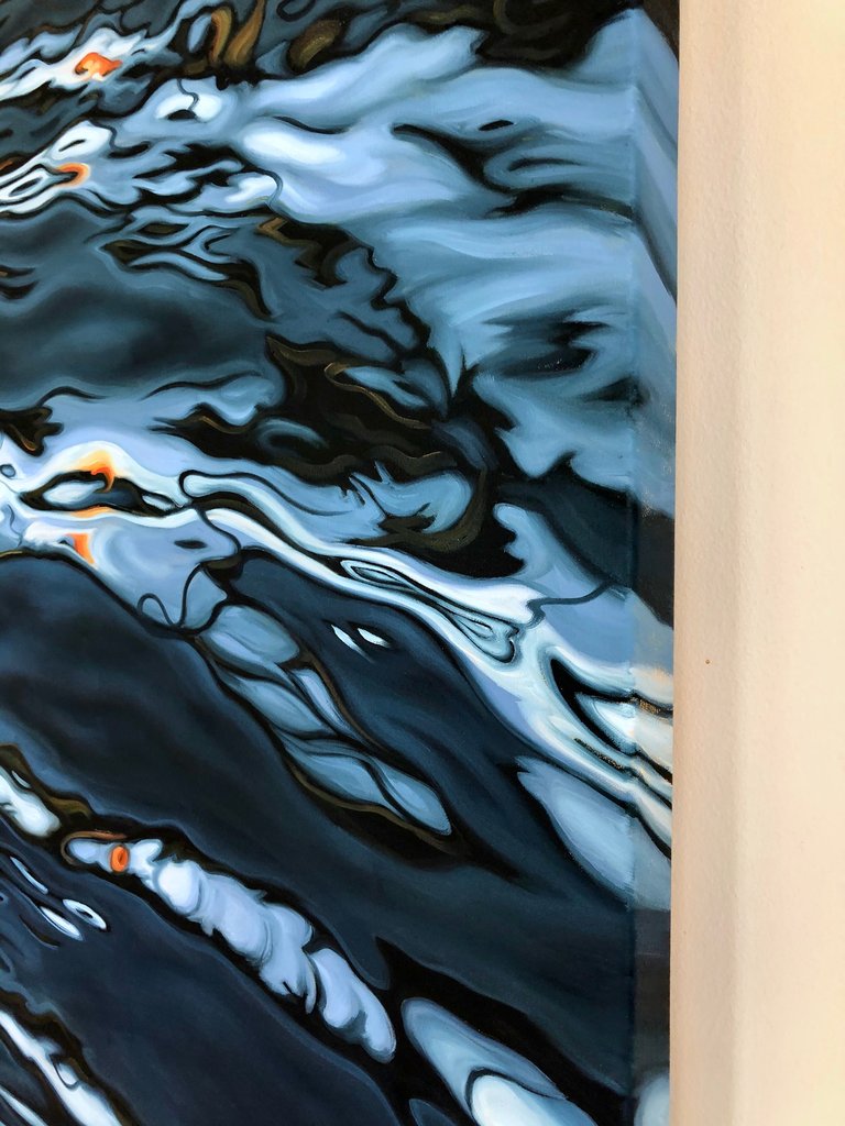 Black Sand Reflections Original Oil picture