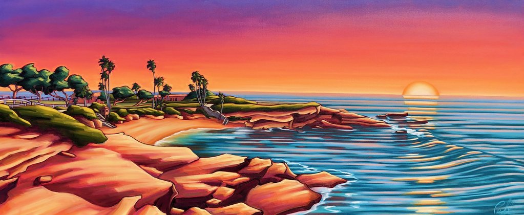 Sunset at the Cove LIMITED-EDITION CANVAS GICLEE picture