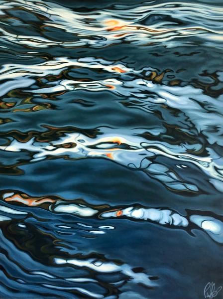 Black Sand Reflections Original Oil picture