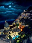 Positano at Night LIMITED-EDITION CANVAS GICLEE