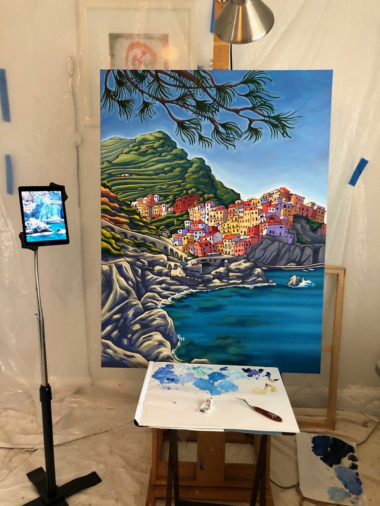 Sunny Days in Cinque Terra LIMITED-EDITION CANVAS GICLEE picture