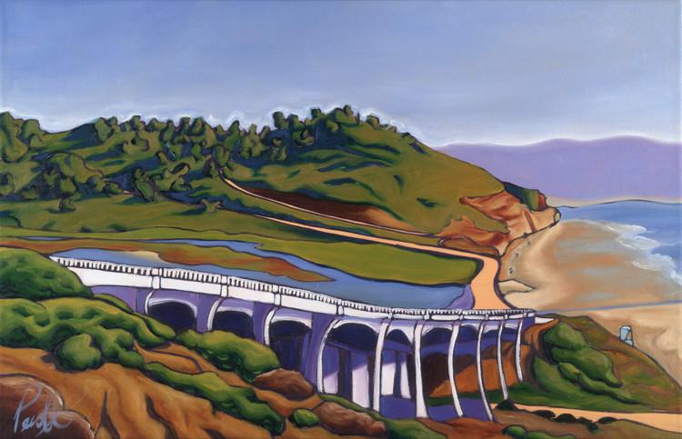 Crossing the Lagoon at Torrey Pines LIMITED-EDITION CANVAS GICLEE picture