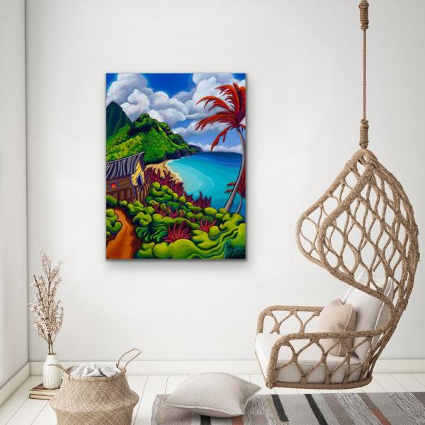 Na Pali Trails Framed Metal Giclee picture