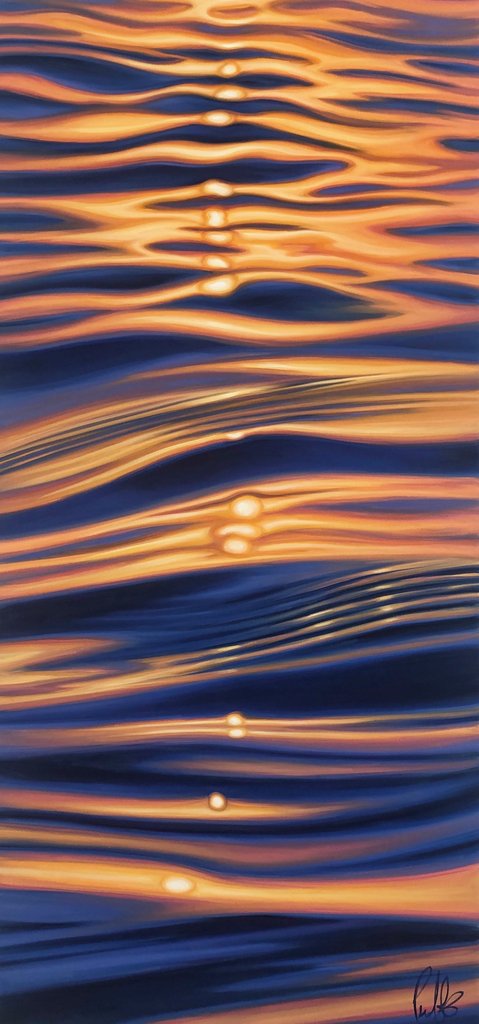 Glassy Golden Ripples of Light