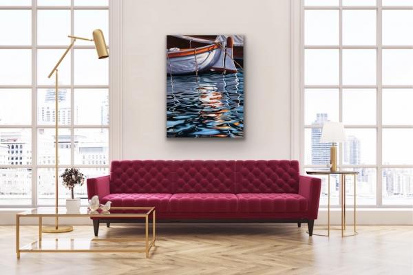 Portofino Boat Reflections LIMITED-EDITION CANVAS GICLEE picture