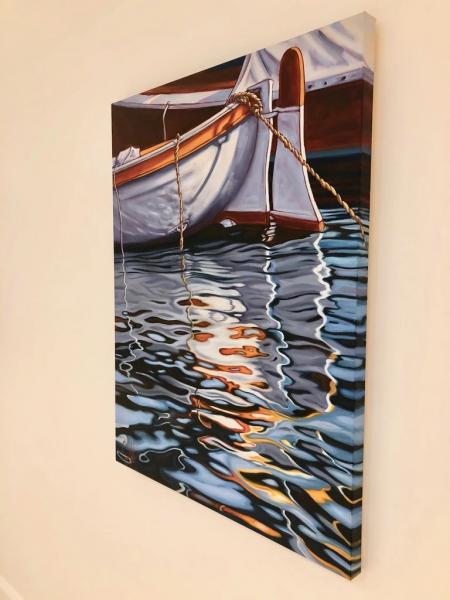 Portofino Boat Reflections LIMITED-EDITION CANVAS GICLEE picture