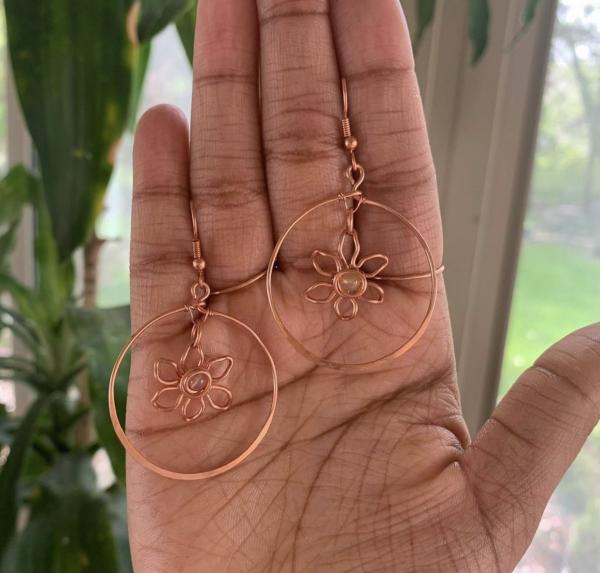 "Leila" Copper Hoops