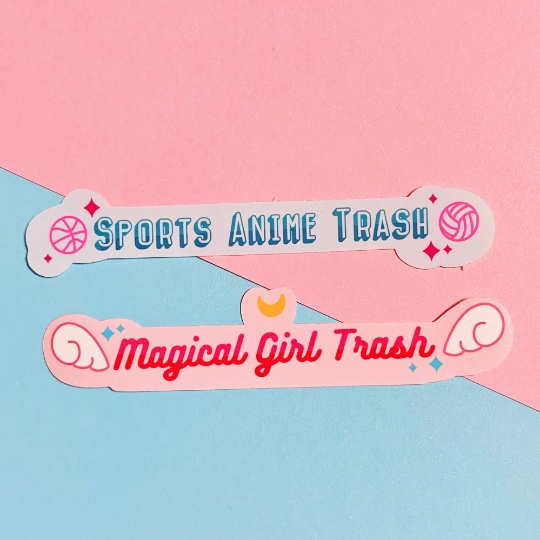 Magical Girl Trash vs Sports Anime Trash Stickers