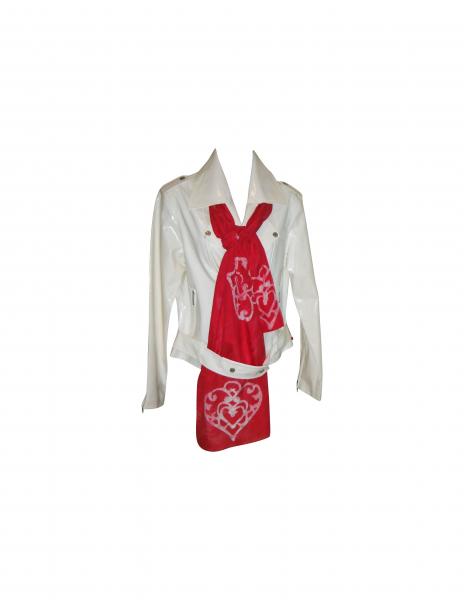Red Heart China Silk Scarf picture