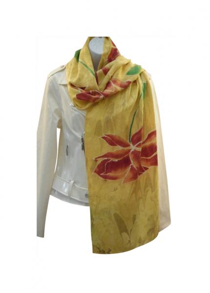 Yellow Rose of Texas Silk Charmeuse Scarf picture