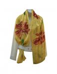 Yellow Rose of Texas Silk Charmeuse Scarf