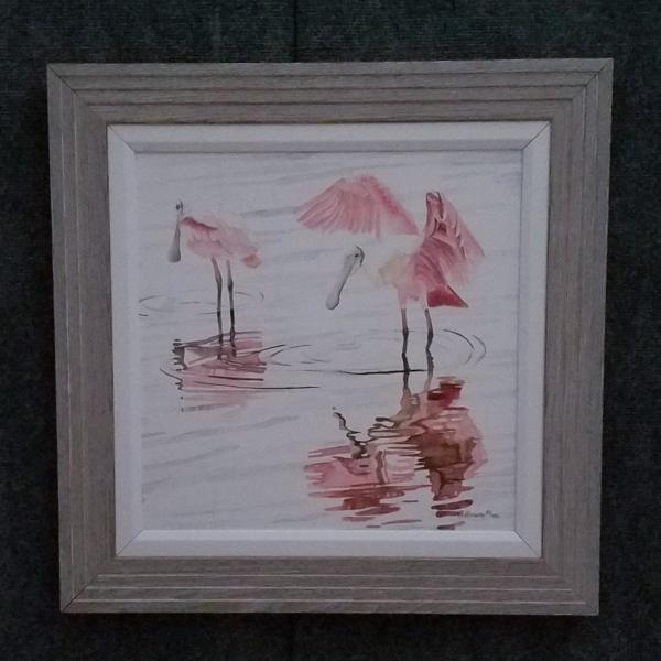 Spoonbill II, canvas framed print