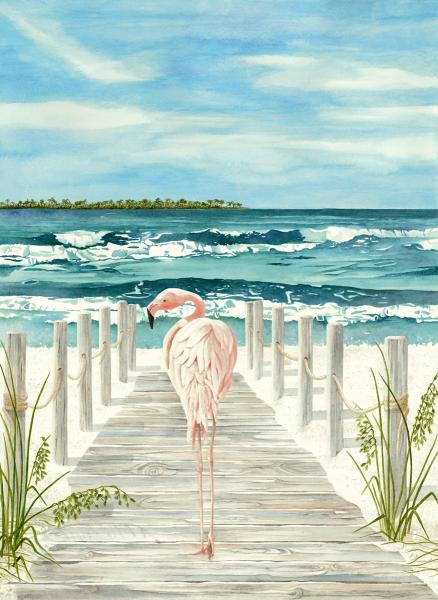 Keywest Flamingo, framed print picture