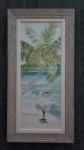 egret on the beach, canvas framed print