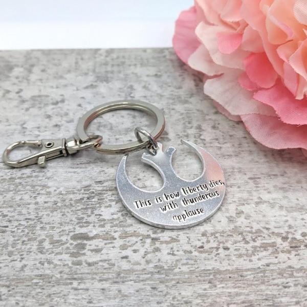 Liberty Dies with Thunderous Applause Keychain