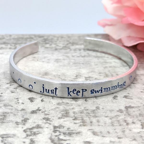 Just Keep Swimming Cuff Bracelet