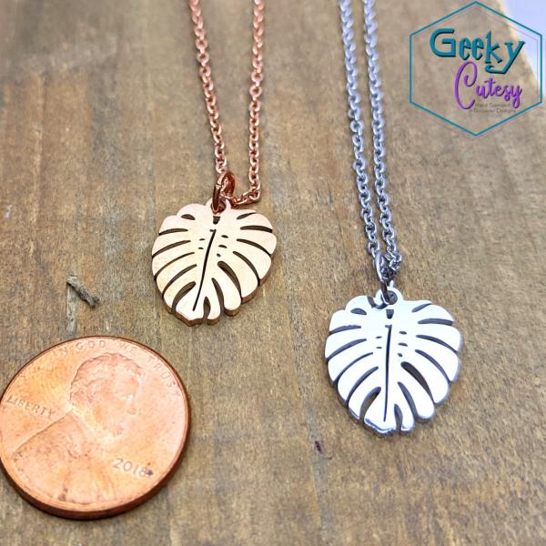 Monstera Pendant Necklace