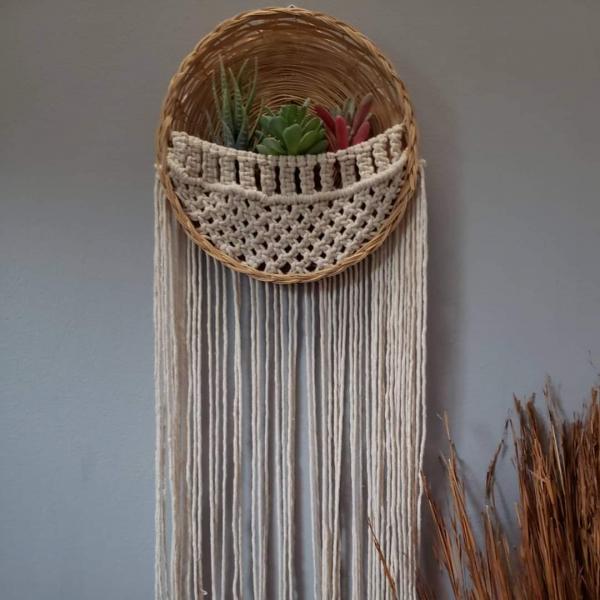 Macrame wall hanging basket picture