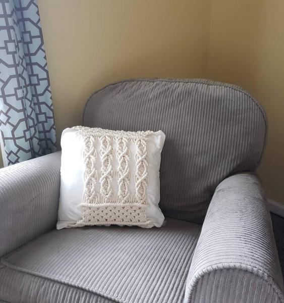 Macrame throw pillow