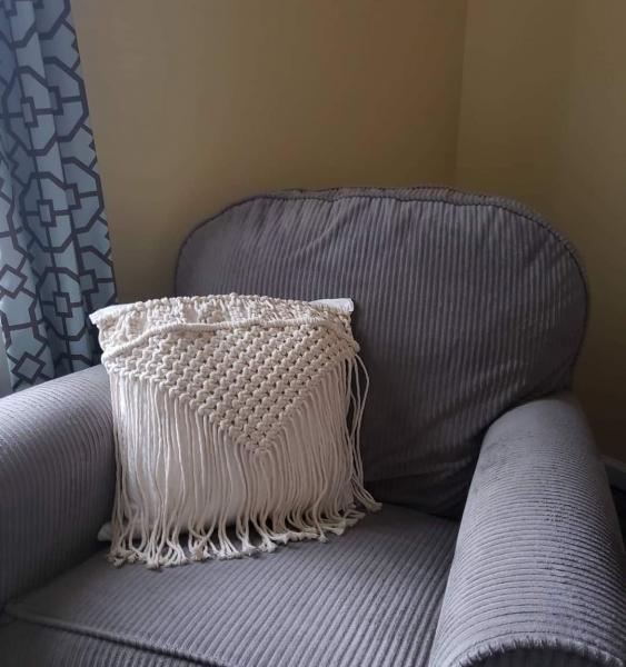 Macrame throw pillow picture