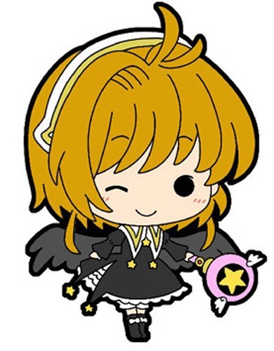 Card Captor Sakura Sakura w/ Black Dress Mini Rubber Strap picture