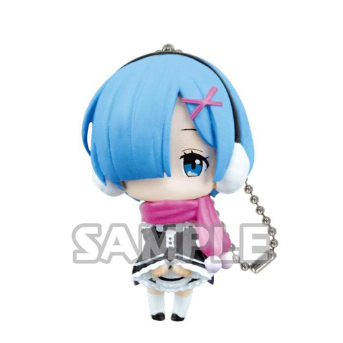 Re:Zero Rem with Earmuffs and Scarf Mascot Key Chain