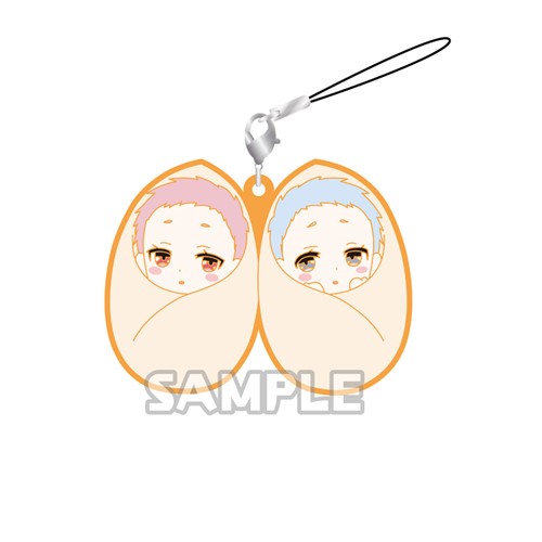 Re:Zero Rem and Ram Babies Pairs Kimono Rubber Phone Strap