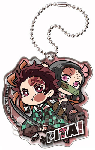 Demon Slayer Kamado Tanjirou and Nezuko Pita! Deforme Acrylic Keychain Vol. 2