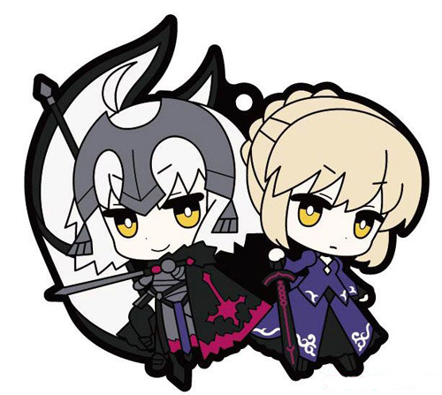 Fate Grand Order Saber Alter and Avenger Jeanne Alter Rubber Mascot Buddycolle Phone Strap picture