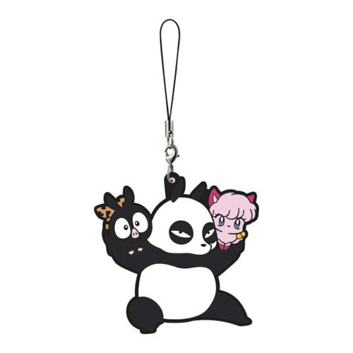 Ranma 1/2 P-chan, Genma and Shampoo Rubber Cell Phone Strap