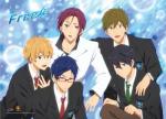 Free! - Iwatobi Swim Club Group Blue BG Wall Scroll Poster