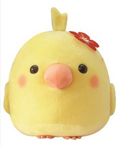 Kotori Tai Fluffy Birds 12'' Lutino Cockatiel With Hawaiian Flower Amuze Prize Plush picture